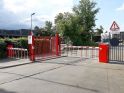 Schrankenanlage mit Alu-Unterkriechschutz